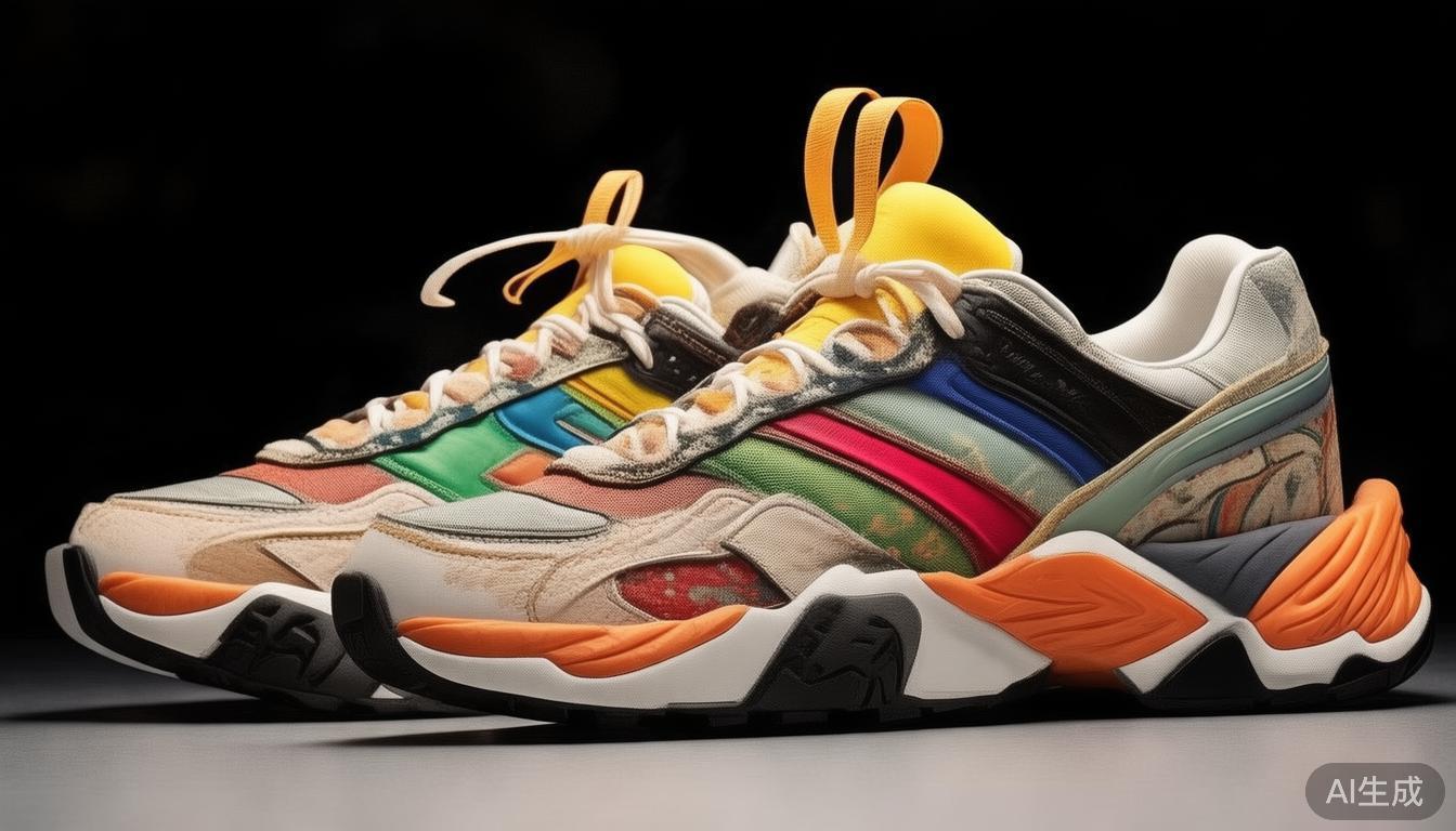 三、复古风复合材质运动鞋
在设计元素上，复古风依